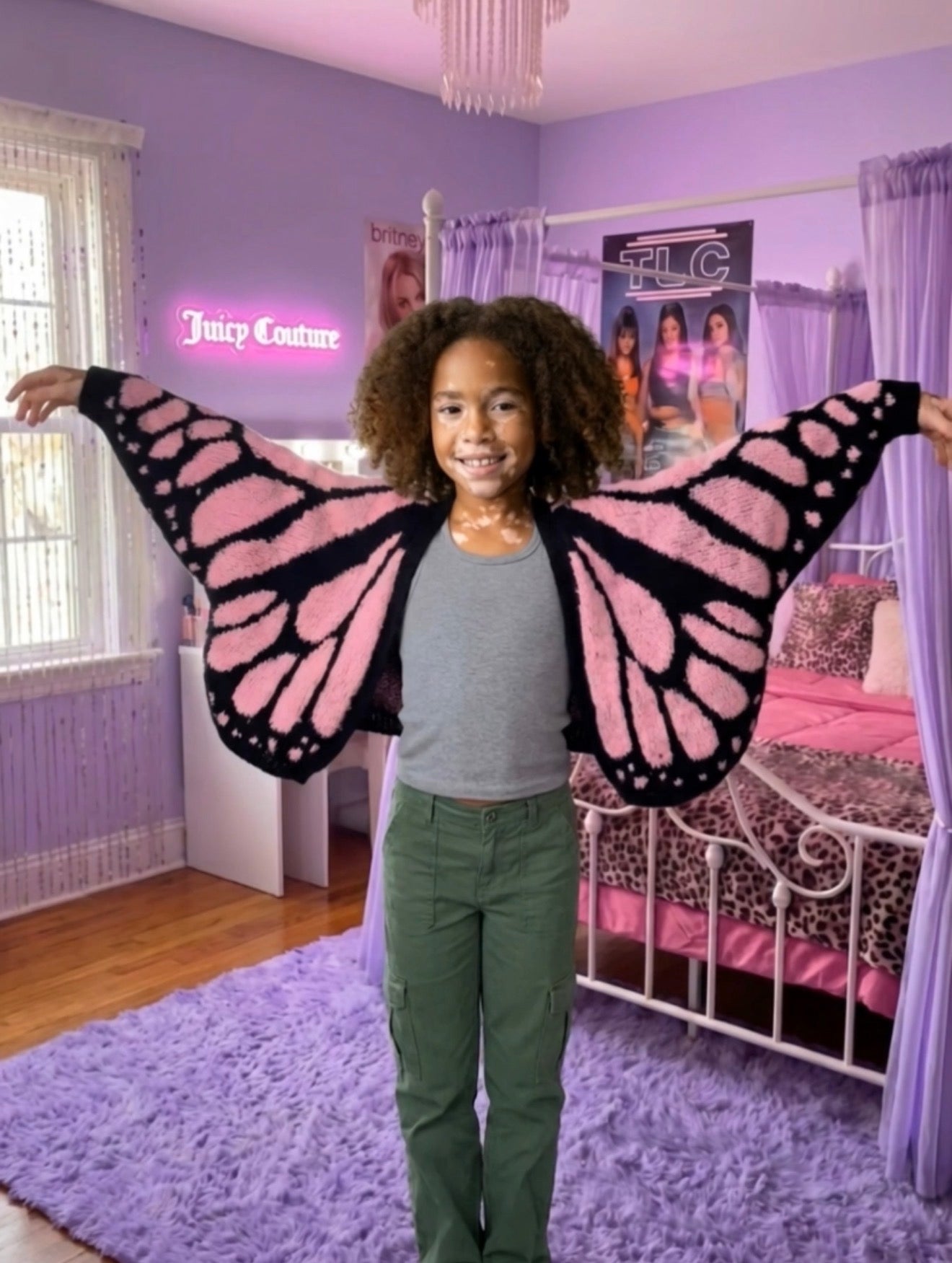 Sky's Patched Butterfly Cardigans