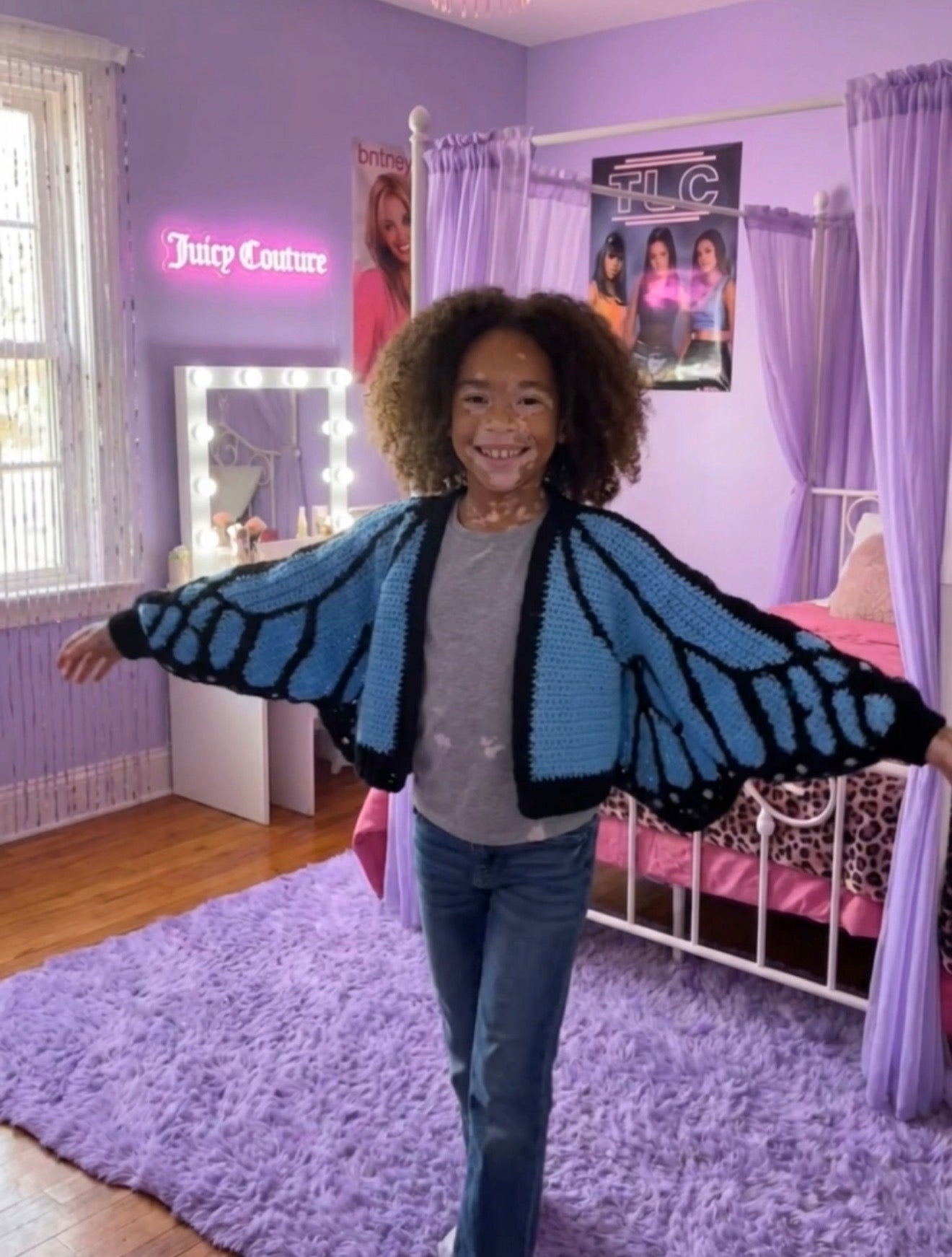 Sky's Patched Butterfly Cardigans