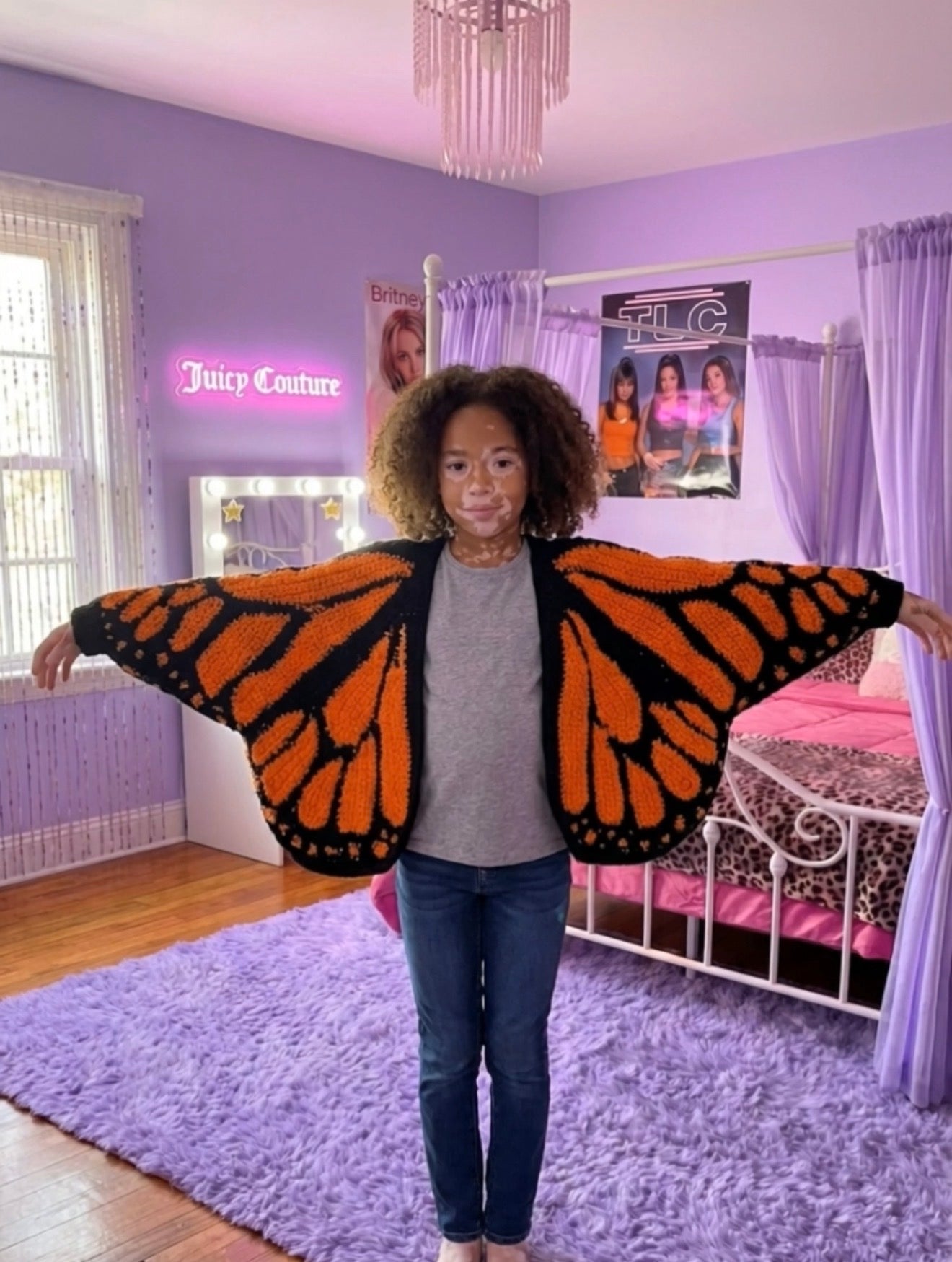 Sky's Patched Butterfly Cardigans